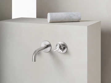 TOMEO 6320410T - 2 hole single handle wall-mounted washbasin mixer by QD Magistro Lab - view 3